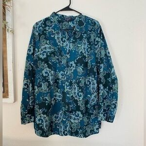 Blue Paisley Big Shirt